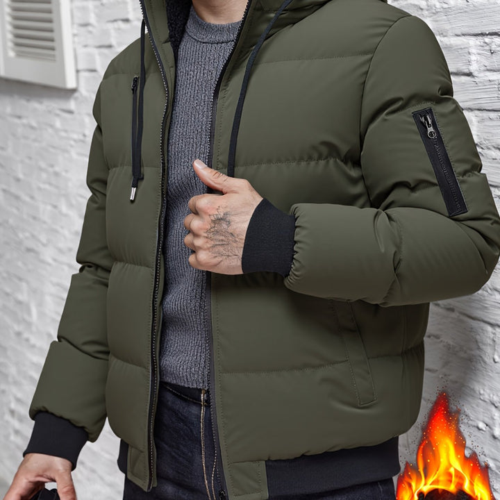 Hooded Winter Plush Jacket Thick Warm Casual Outdoor Zipper Jacket