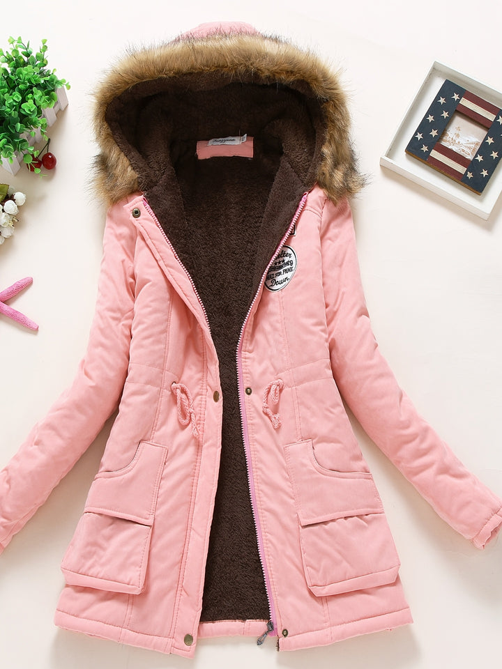 Women's Winter Padded Coat Jacket Mid-Length Thickened Outerwear