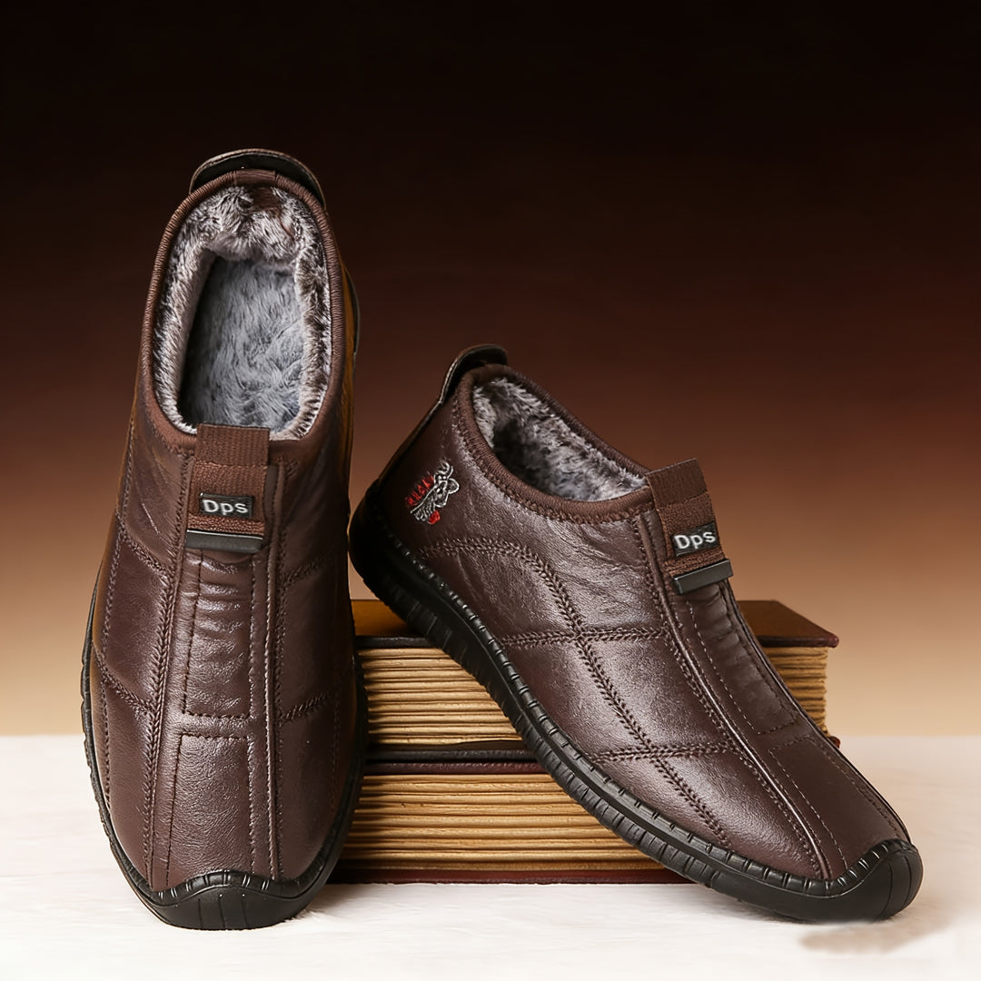 Men's Slip-On Walking Shoes Mid-Top Sneakers Anti-Slip Sole