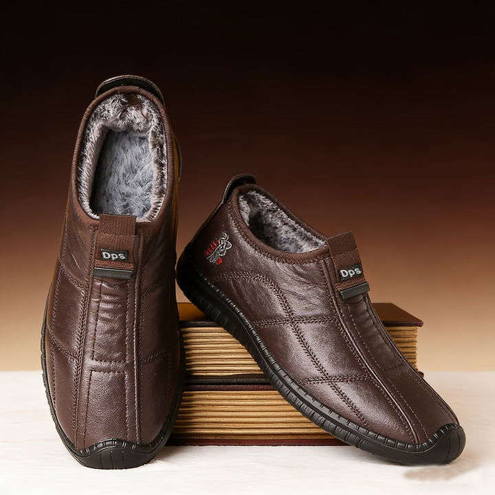 Men's Slip-On Walking Shoes Mid-Top Sneakers Anti-Slip Sole