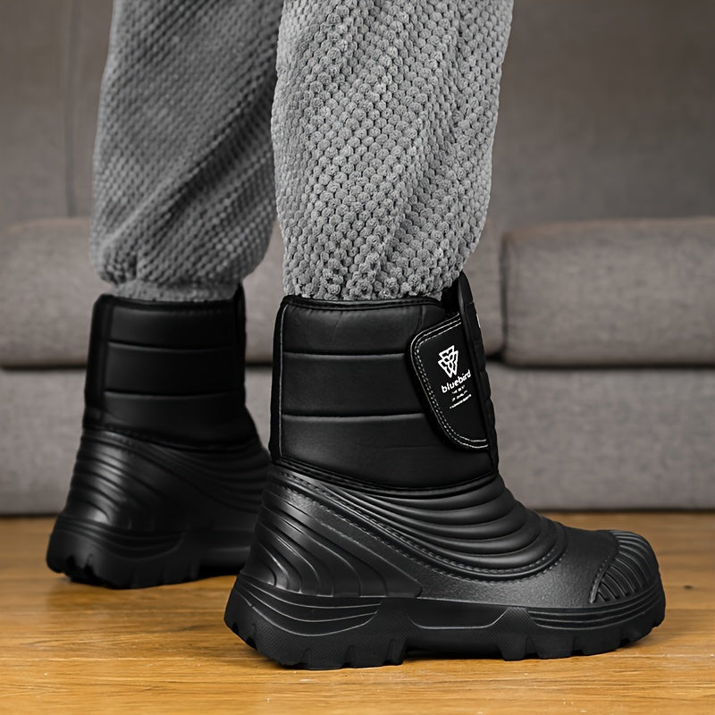 Men's Winter Snow Boots High Top Insulated Fleece Lining