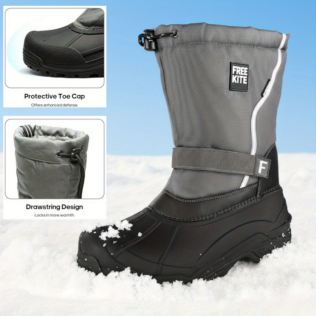 Men's Winter Snow Boots Lightweight Removable Lining Anti-Slip Sole