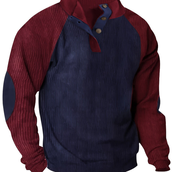 Men's Casual Long-Sleeved Pullover T-Shirt Sweatshirt