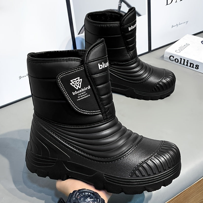 Men's Winter Snow Boots High Top Insulated Fleece Lining