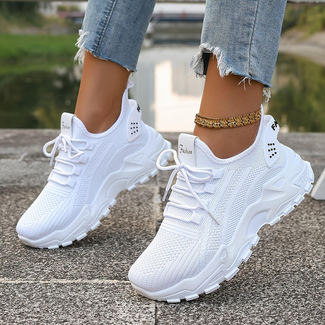 Women's Fashion Knit Sneakers Casual Lightweight Walking Shoes