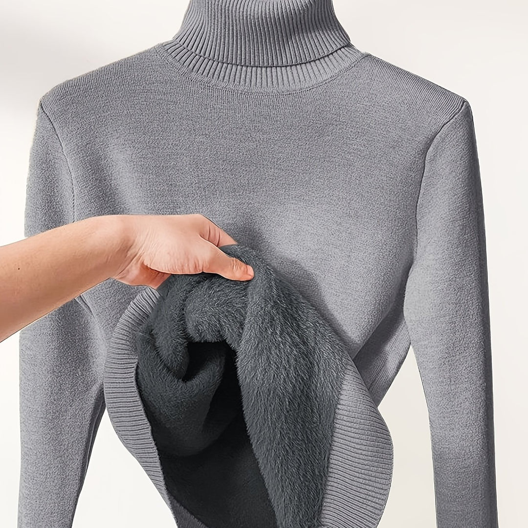 Women's High Neck Turtleneck Sweater Pullover Casual Wear