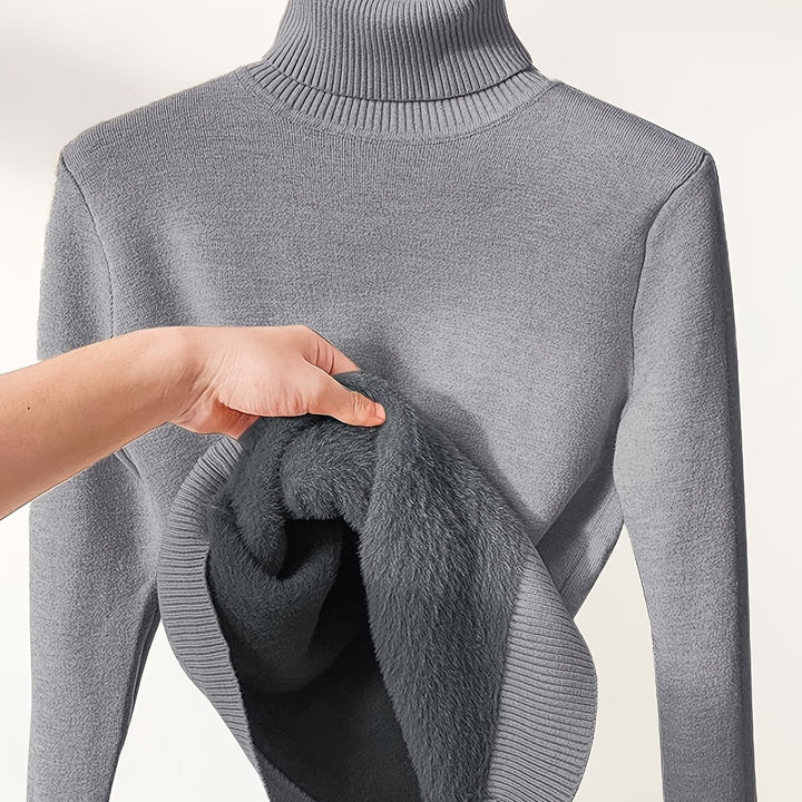 Women's High Neck Turtleneck Sweater Pullover Casual Wear