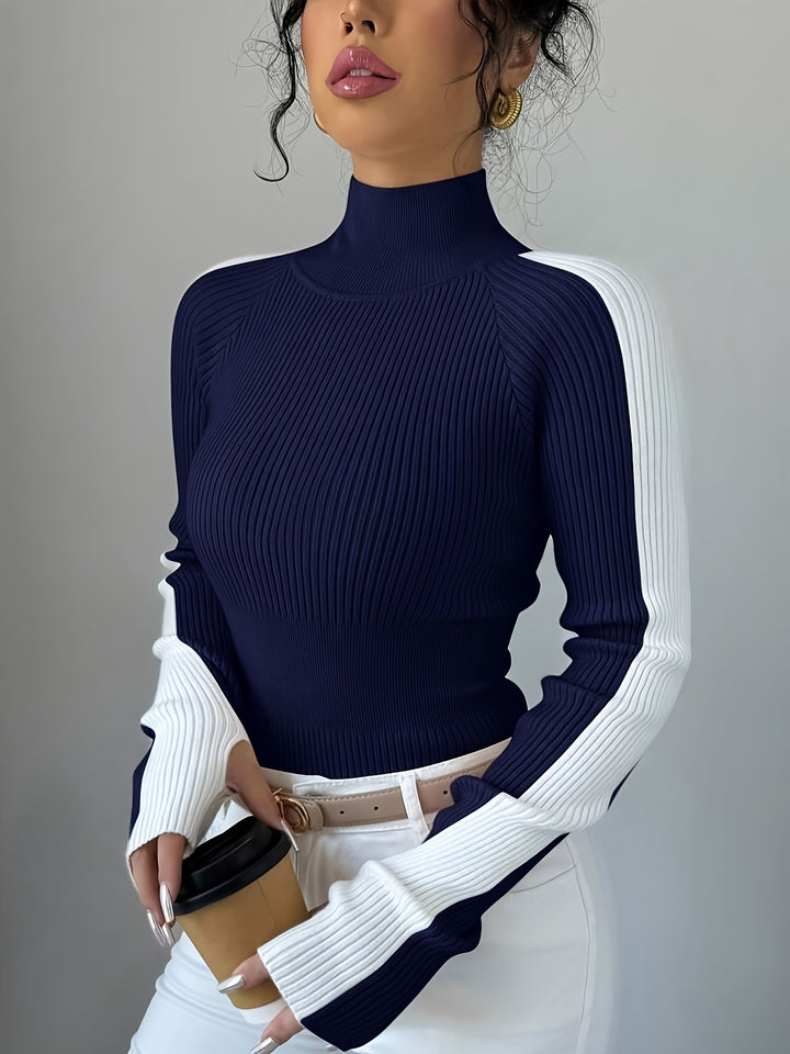High Neck Turtleneck Layering Top for Fall Winter