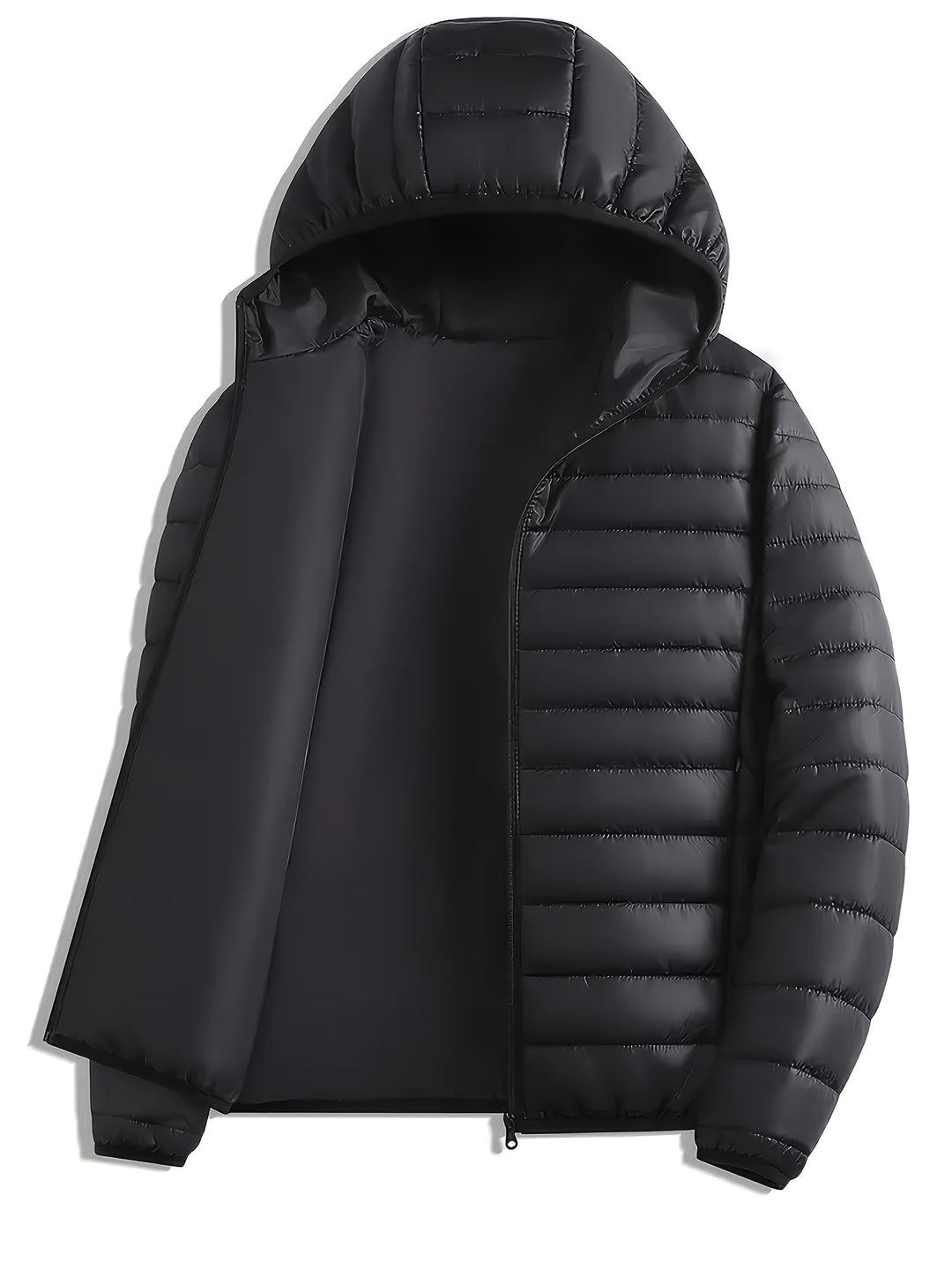 Men's Lightweight Jacket Hooded Stand Collar Versatile Outerwear