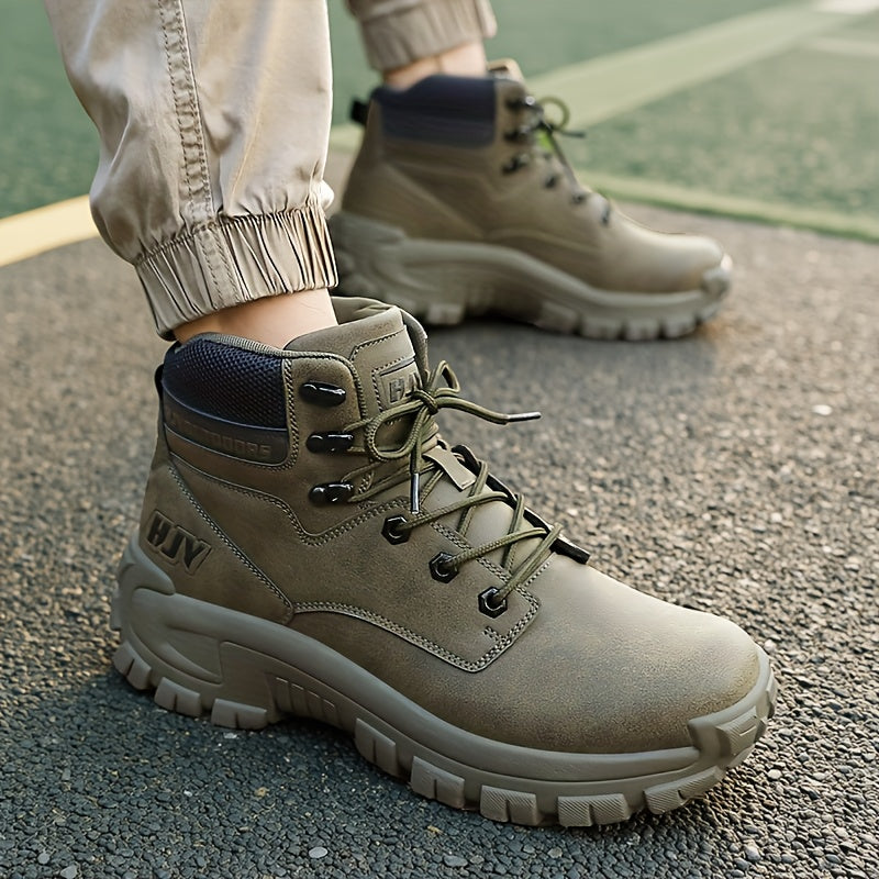 Men's Mid-Top Outdoor Work Boots Tactical Hiking Training Shoes