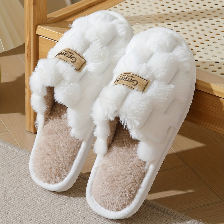 Cozy Plush Indoor Slippers for Women, Warm and Comfortable Footwear
