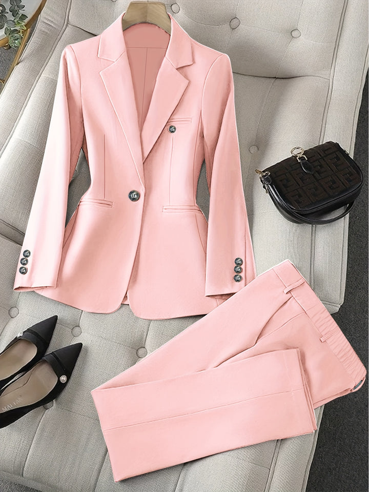 Two-Piece Suit Set with Waistcoat and Matching Pants