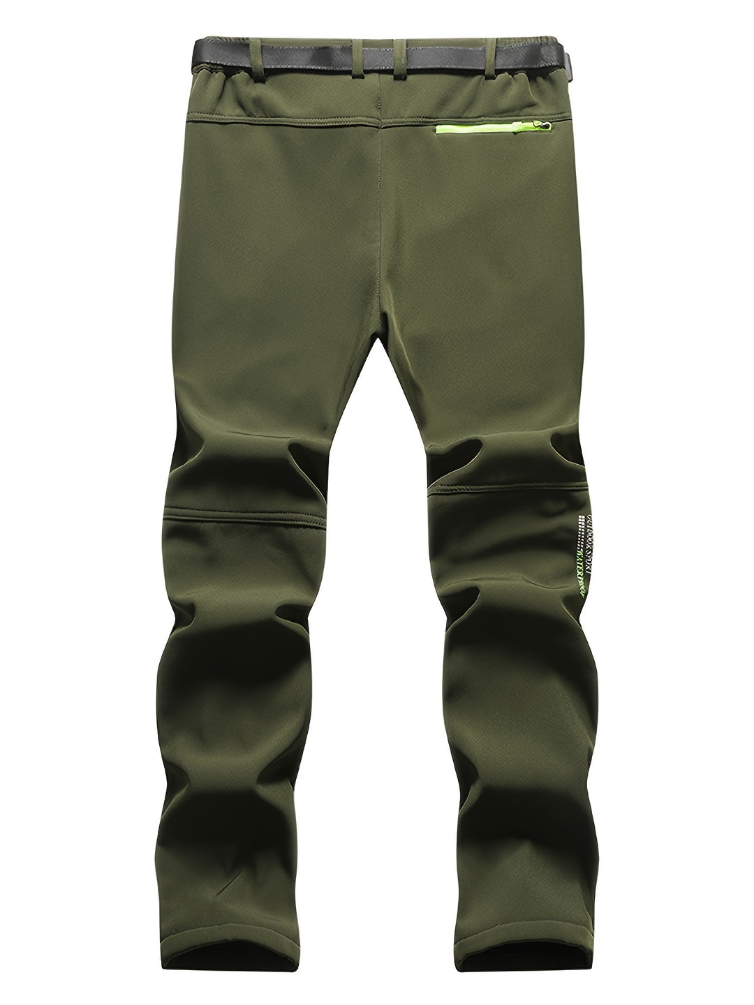 Men's Windproof Cargo Pants with Belt and Zippered Pockets
