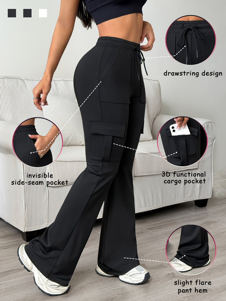 Women's Athletic Cargo Jogger Pants with Slim-Fit Ankle Design
