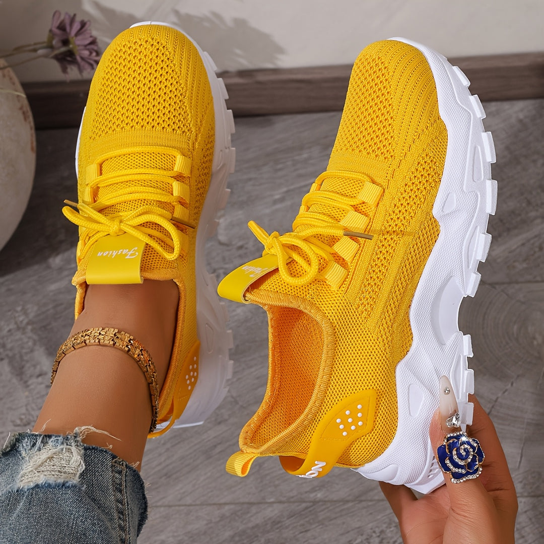 Women's Fashion Knit Sneakers Casual Lightweight Walking Shoes