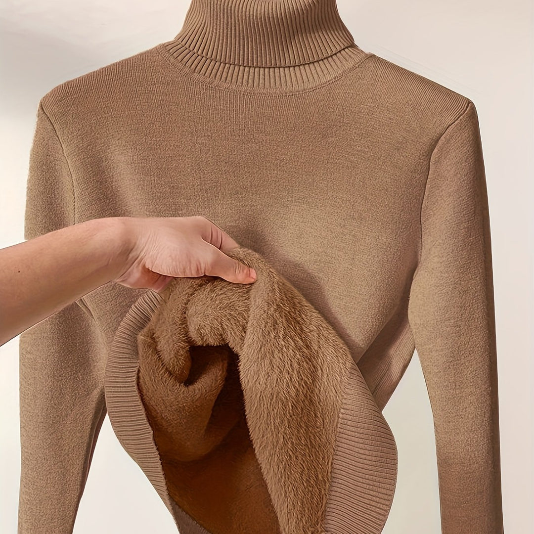 Women's High Neck Turtleneck Sweater Pullover Casual Wear