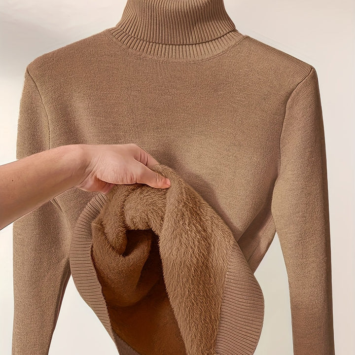 Women's High Neck Turtleneck Sweater Pullover Casual Wear