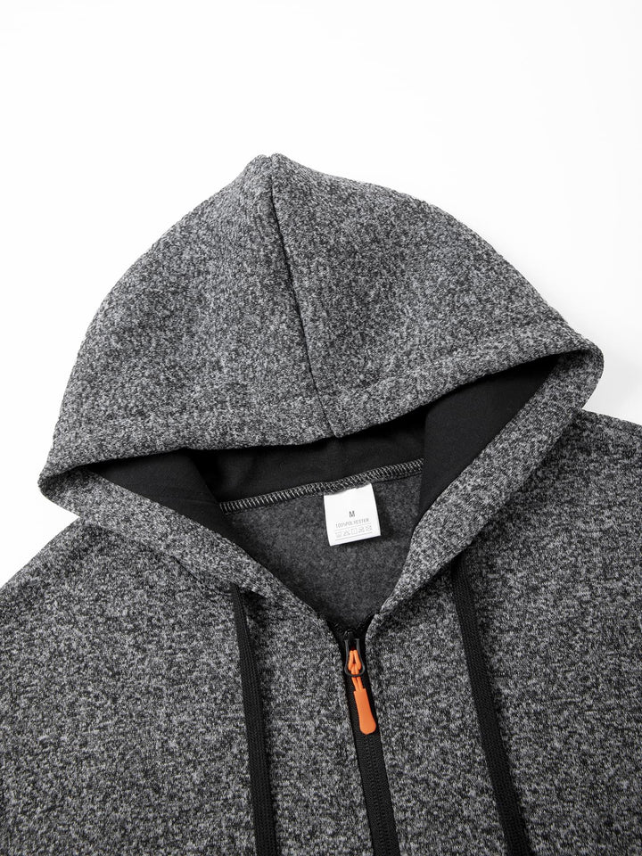 Men's Casual Sports Outfit Two-Piece Set with Hooded Jacket and Pants
