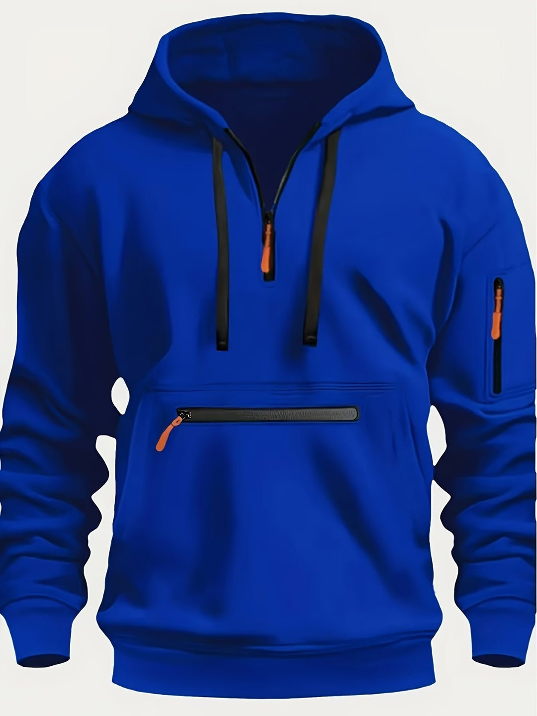 Men's Casual Zipper Hoodie with Kangaroo Pocket