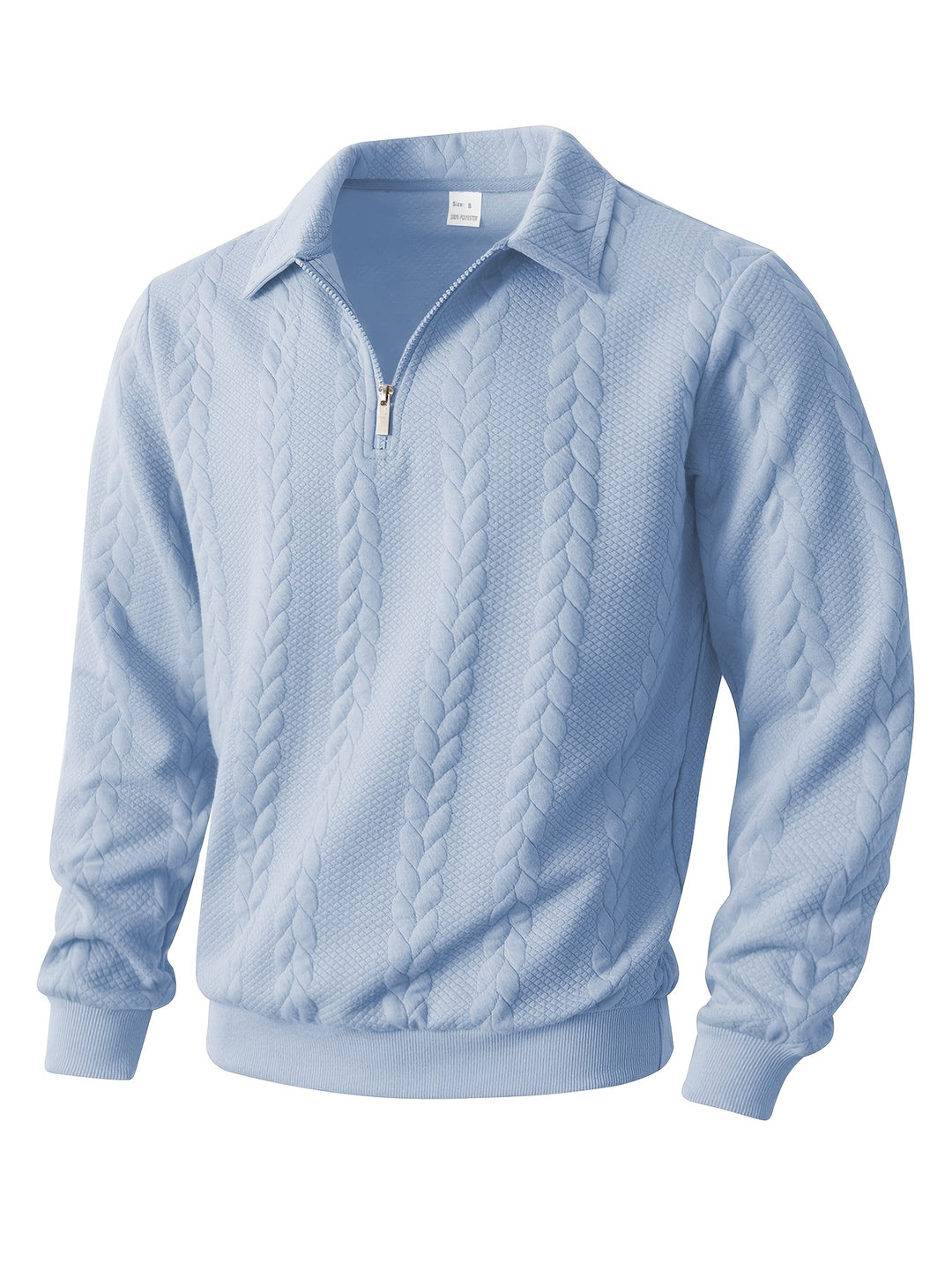 Men's Knitted Stand Collar Half-Zip Jacket Sweatshirt Outerwear