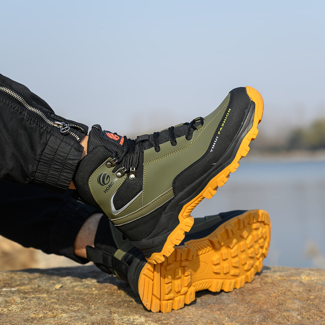 Men's Steel Toe Safety Shoes, Anti Smash Puncture Work Boots