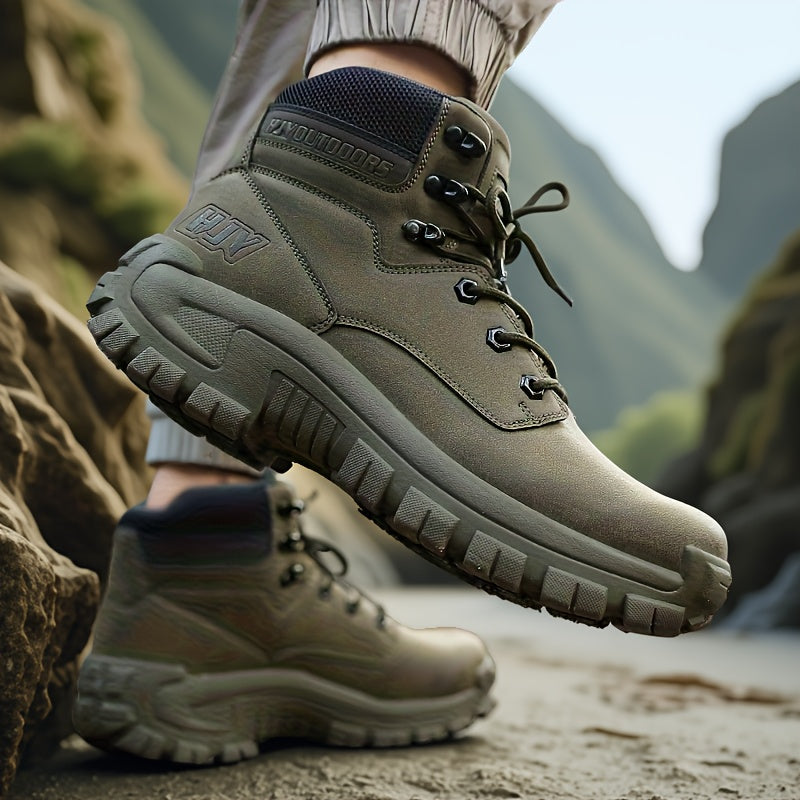 Men's Mid-Top Outdoor Work Boots Tactical Hiking Training Shoes