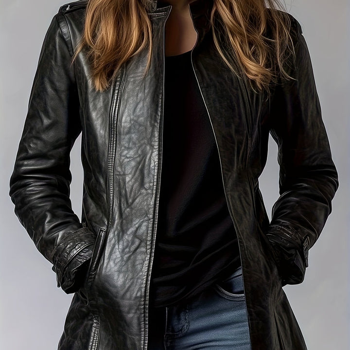 Women's Casual Mid-length Cardigan Jacket Long-sleeve Outerwear