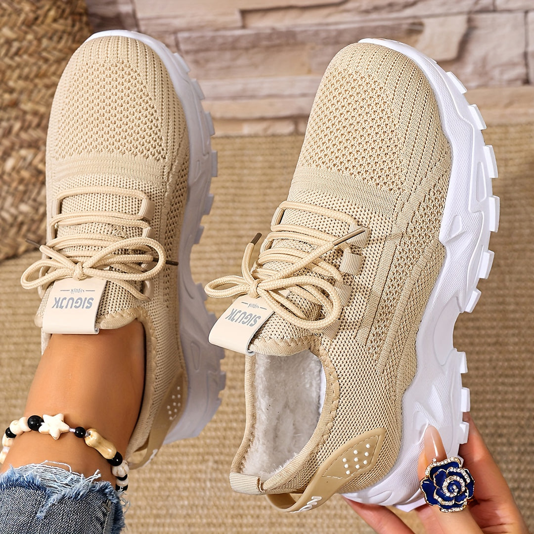 Women's Fashion Knit Sneakers Casual Lightweight Walking Shoes