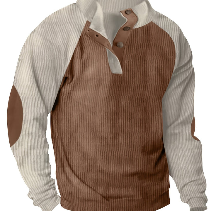 Men's Casual Long-Sleeved Pullover T-Shirt Sweatshirt
