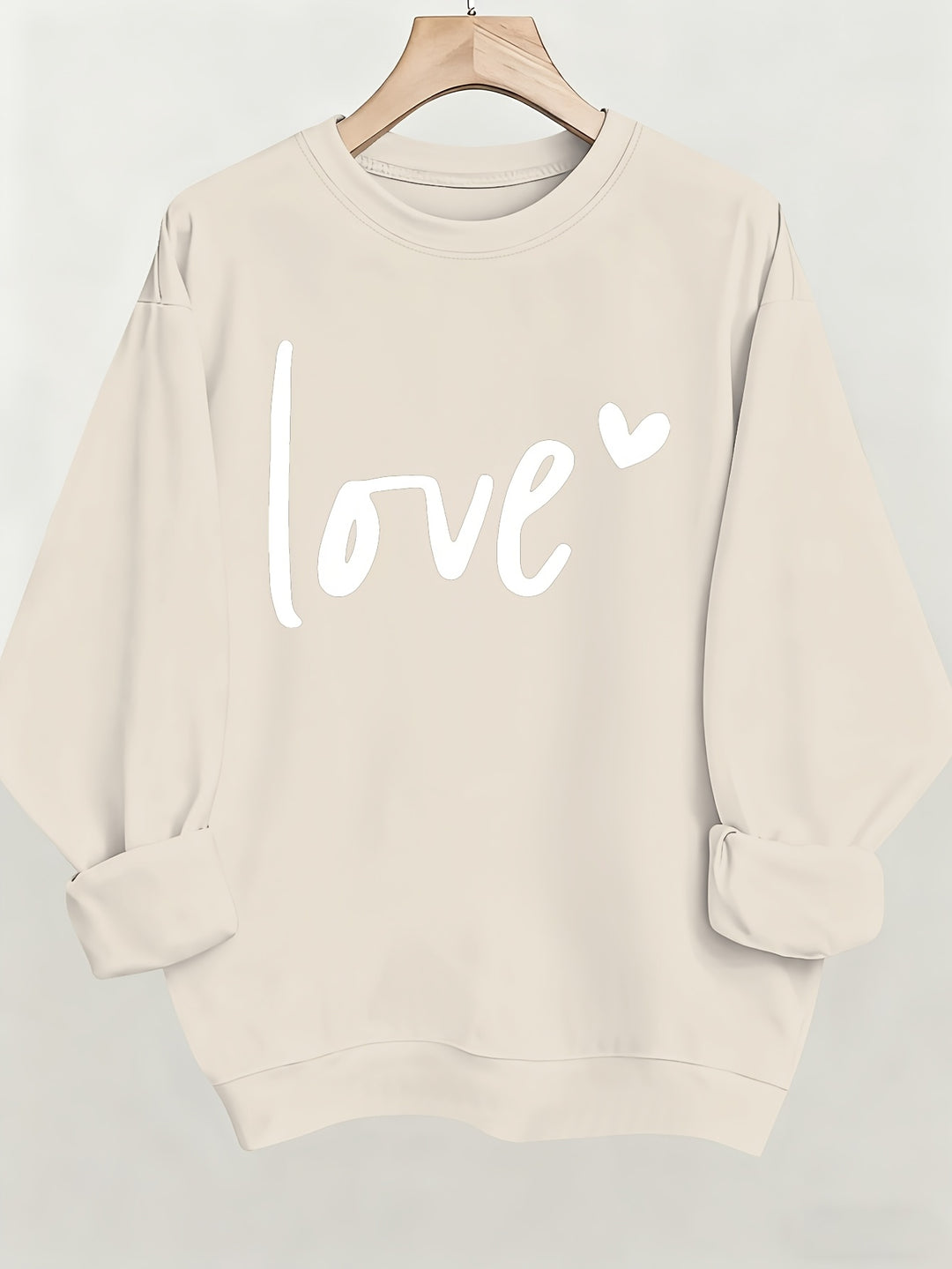 Women's Casual Fashion Sweatshirt Crew Neck Letter Pattern