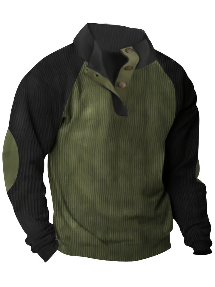 Men's Casual Long-Sleeved Pullover T-Shirt Sweatshirt