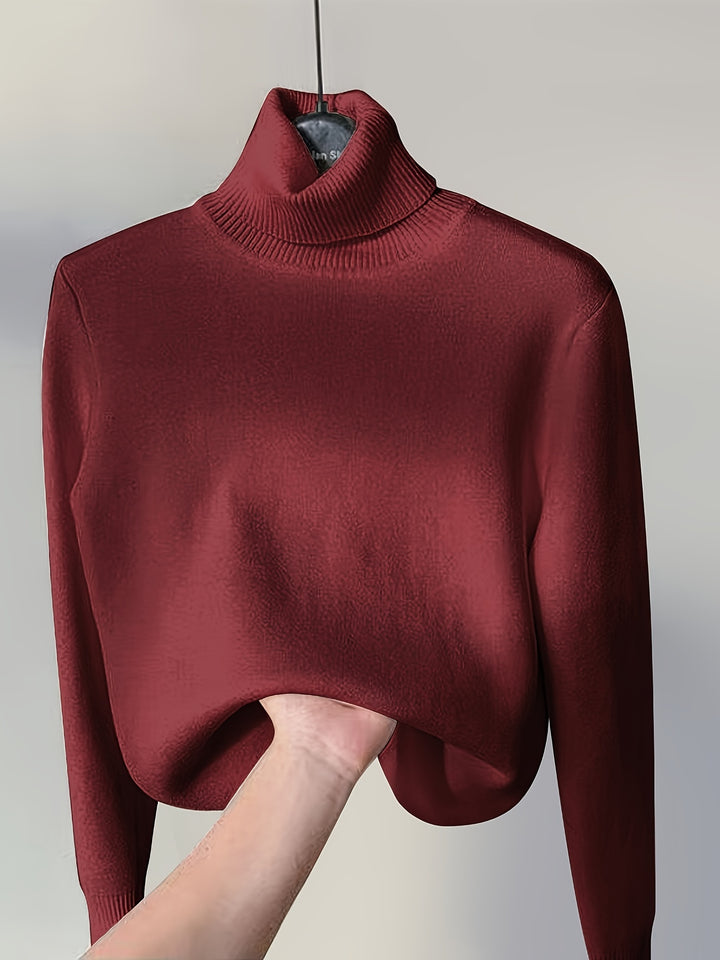 Women's High Neck Turtleneck Sweater Pullover Casual Wear
