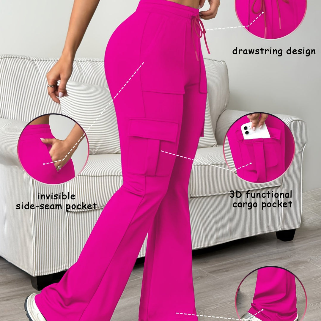 Women's Athletic Cargo Jogger Pants with Slim-Fit Ankle Design