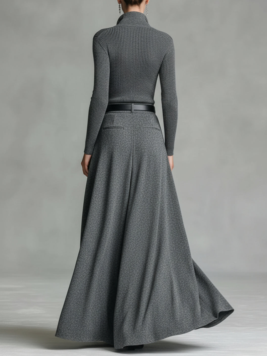 Women's Top and Wide Leg Long Skirt Fashion Outfit