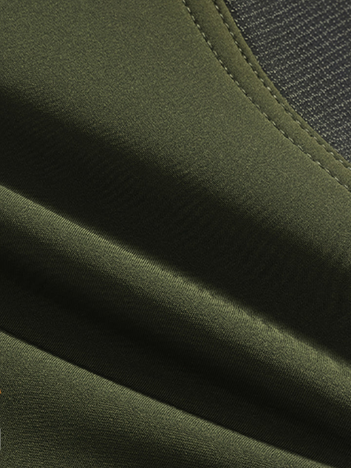 Men's Windproof Cargo Pants with Belt and Zippered Pockets