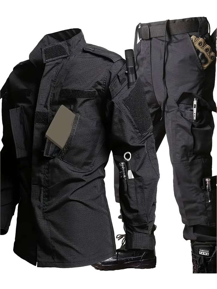 Men's Tactical Cargo Pants and Outdoor Jacket Set 2-Pack