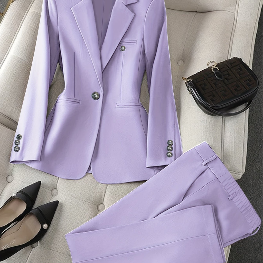 Two-Piece Suit Set with Waistcoat and Matching Pants