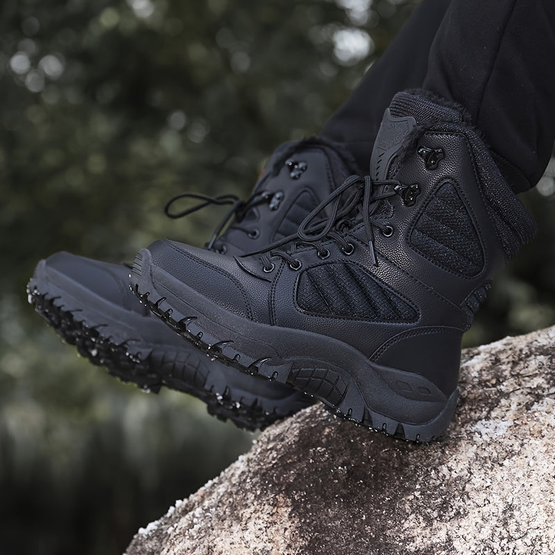 Men's Winter Snow Boots Waterproof Anti-slip Tactical Boots