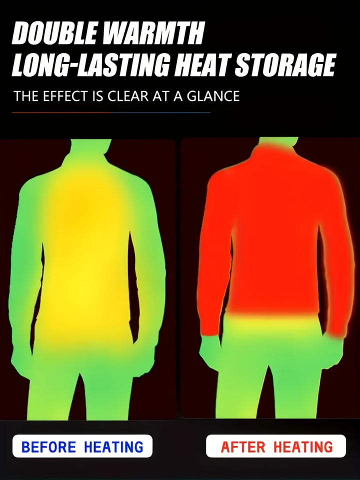 Men's Heated Coat for Couples with 24 Heating Zones Wind-Resistant