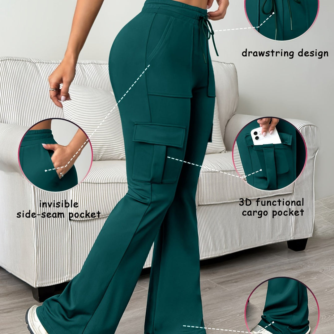Women's Athletic Cargo Jogger Pants with Slim-Fit Ankle Design