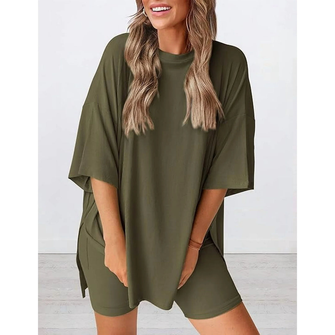 Women's Casual Oversized 2-Piece Short Set