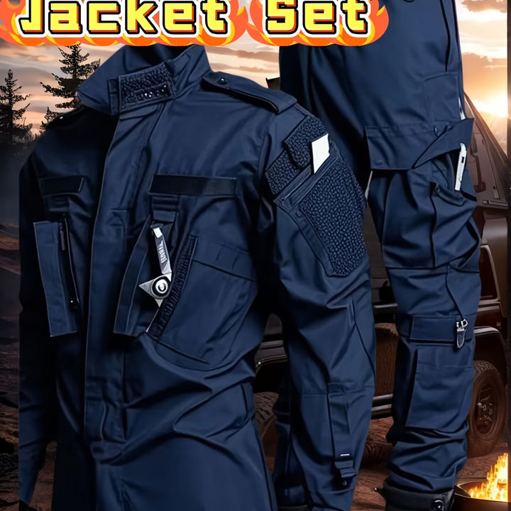 Men's Tactical Cargo Pants and Outdoor Jacket Set 2-Pack
