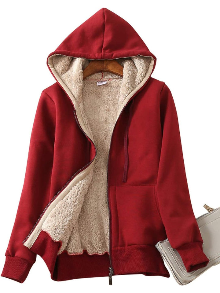 Women's Casual Full Zip Hoodie Sweatshirt Coat