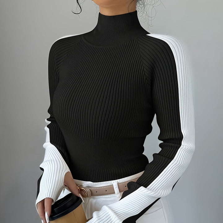 High Neck Turtleneck Layering Top for Fall Winter
