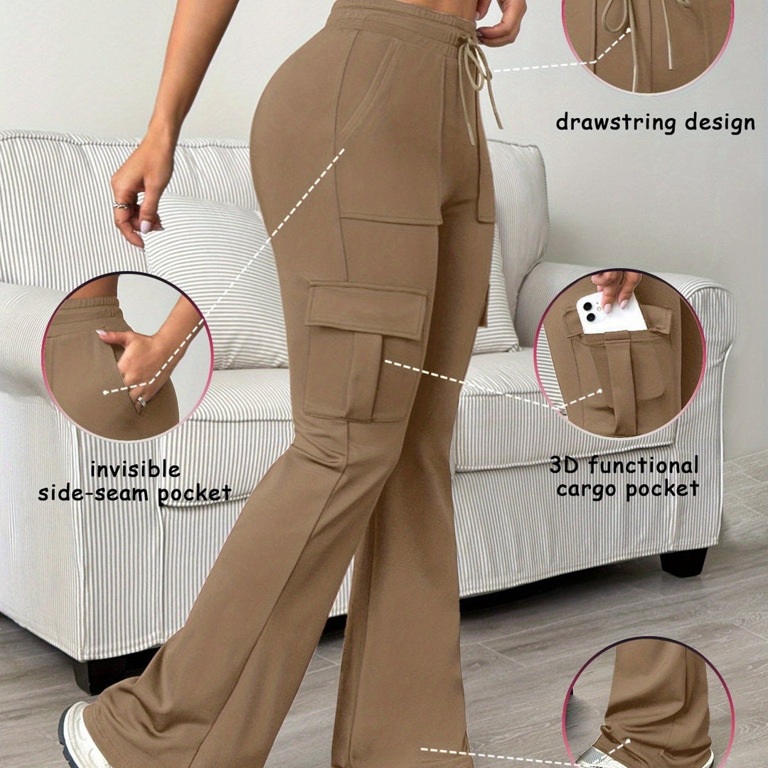 Women's Athletic Cargo Jogger Pants with Slim-Fit Ankle Design