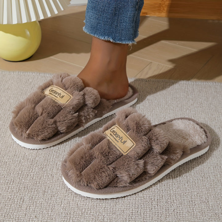 Cozy Plush Indoor Slippers for Women, Warm and Comfortable Footwear