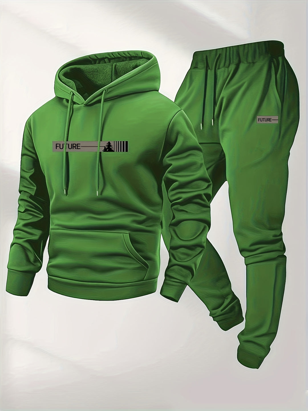 Men's Casual Hoodie and Jogger Pants Set Sportswear Outfit