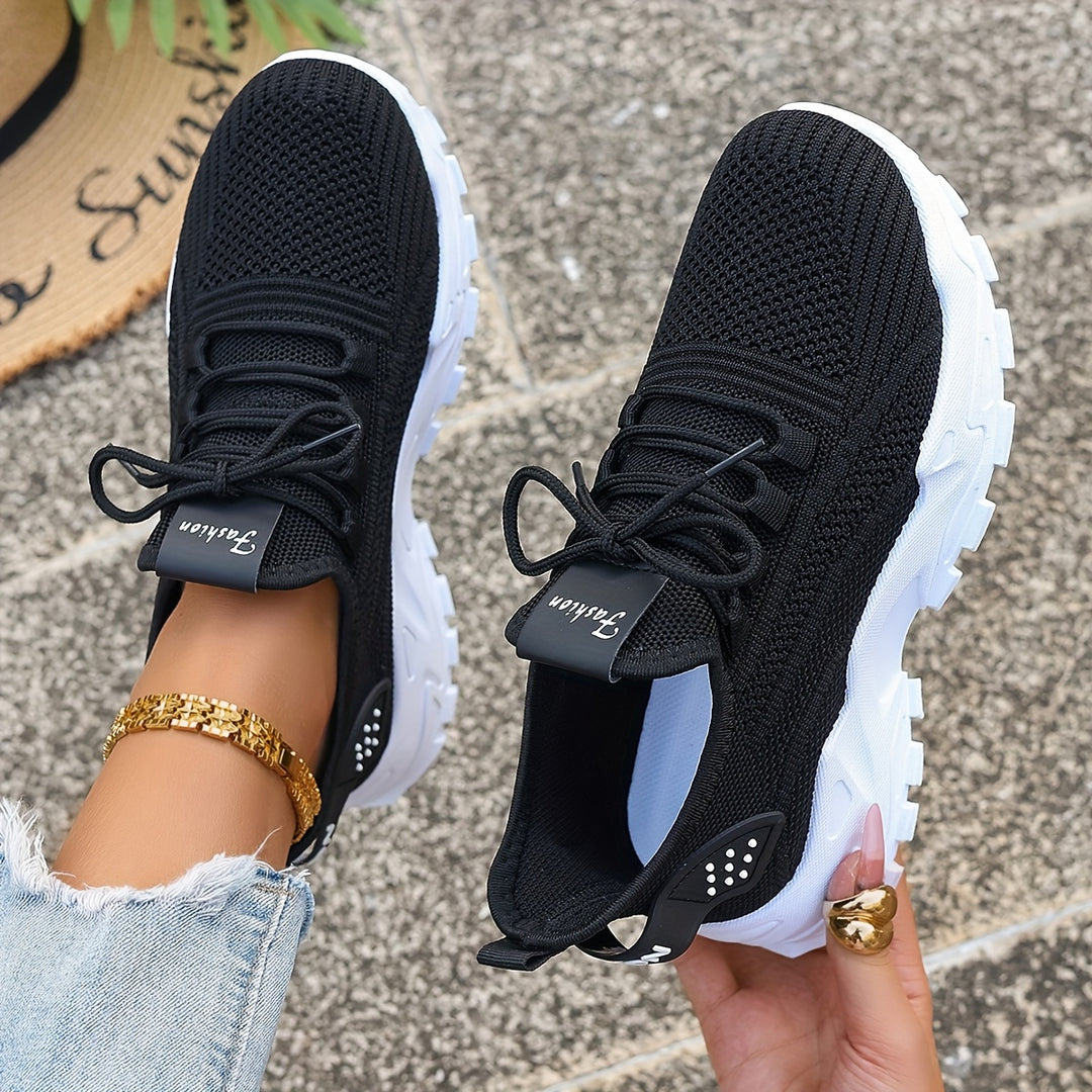 Women's Fashion Knit Sneakers Casual Lightweight Walking Shoes
