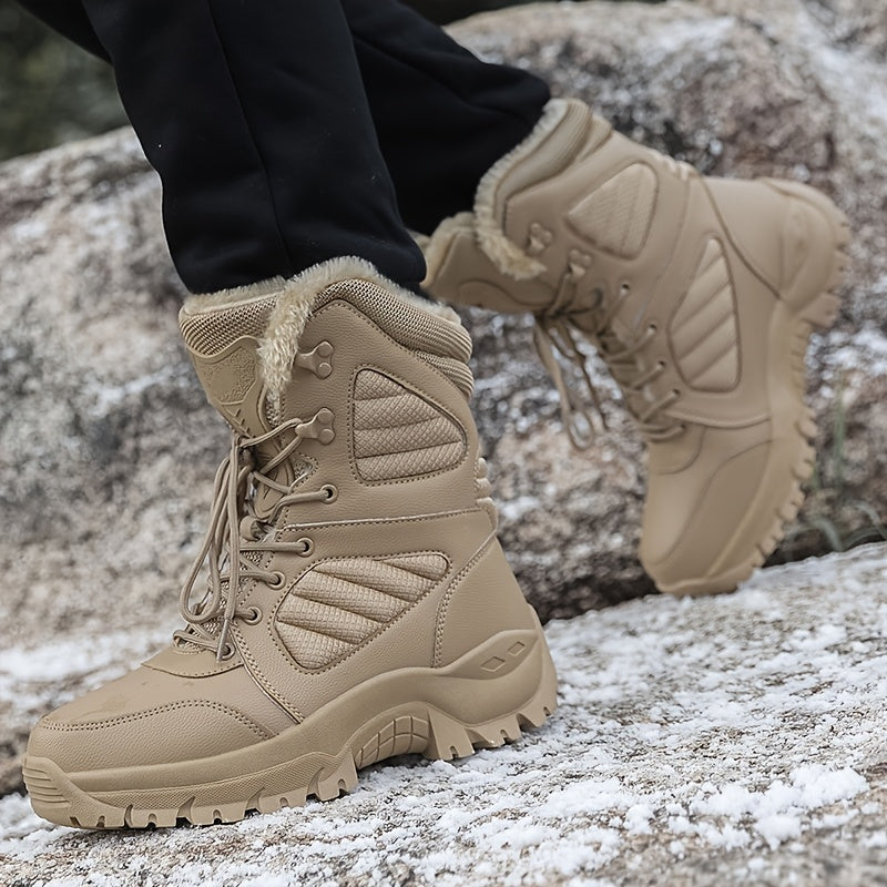 Men's Winter Snow Boots Waterproof Anti-slip Tactical Boots