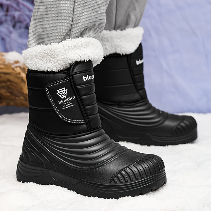 Men's Winter Snow Boots High Top Insulated Fleece Lining